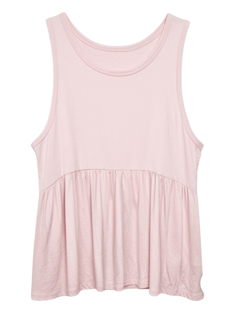 H&M Blush Pink Babydoll Cotton/Modal Blend Tank Top - Comfy Casual (Size S)